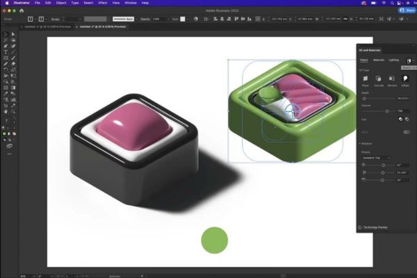 Công cụ thiết kế 3D nâng cao xuất hiện trong Illustrator 2023