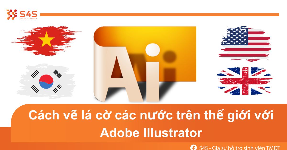 Bìa vẽ lá cờ các nước trên thế giới bằng Adobe illustrator