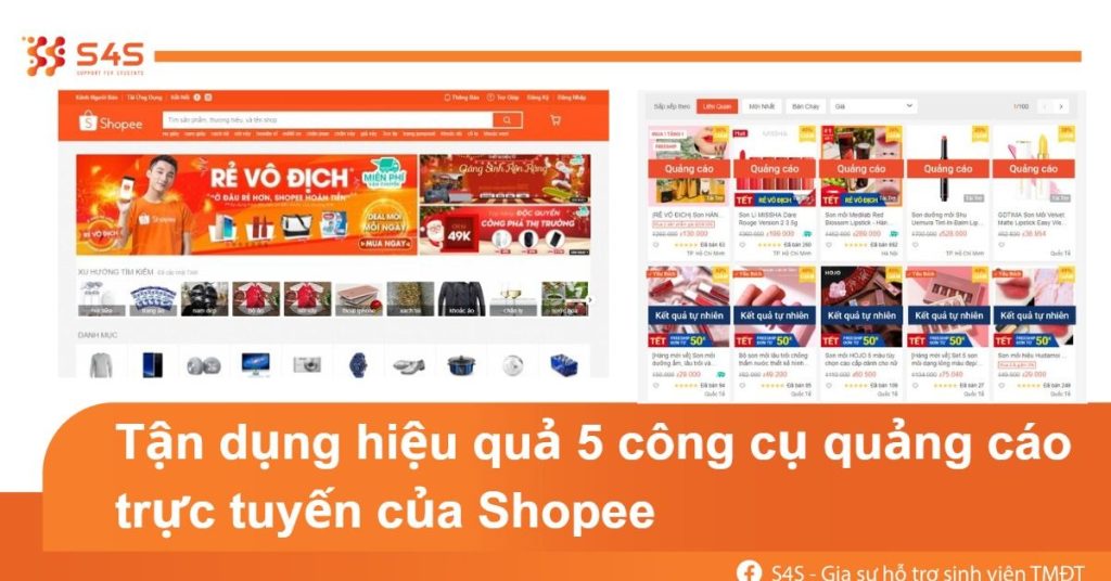 Tận dụng hiệu quả 5 công cụ quảng cáo trực tuyến của Shopee