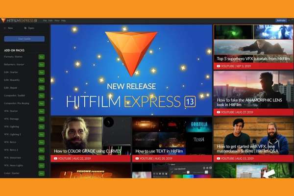 Hitfilm Express phần mầm tạo hiệu ứng video chuyên nghiệp.