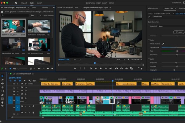 Sắp xếp và cắt video trong Adobe Premiere