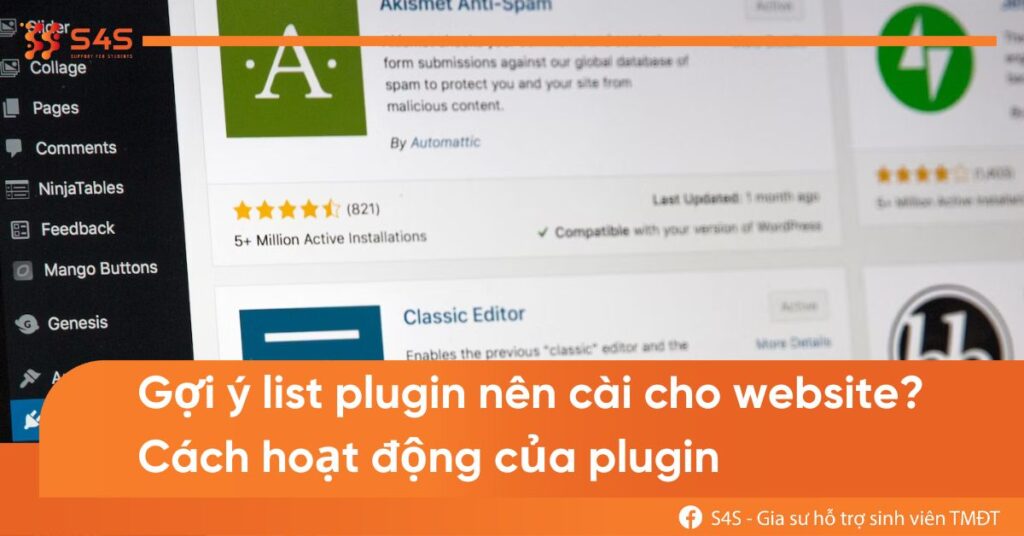 Gợi ý list plugin nên cài cho website? Cách hoạt động của plugin.